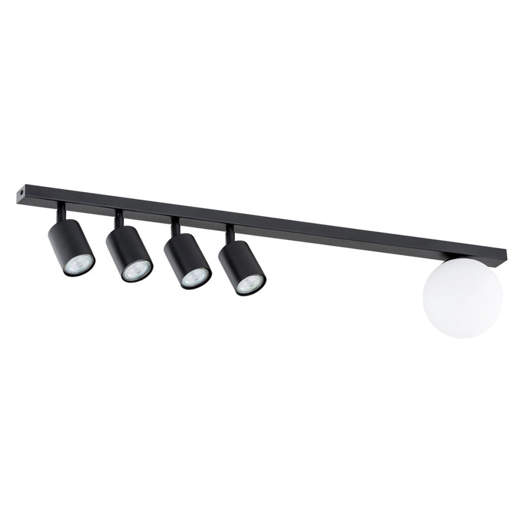 Lampada da soffitto Baster in acciaio nero opaco