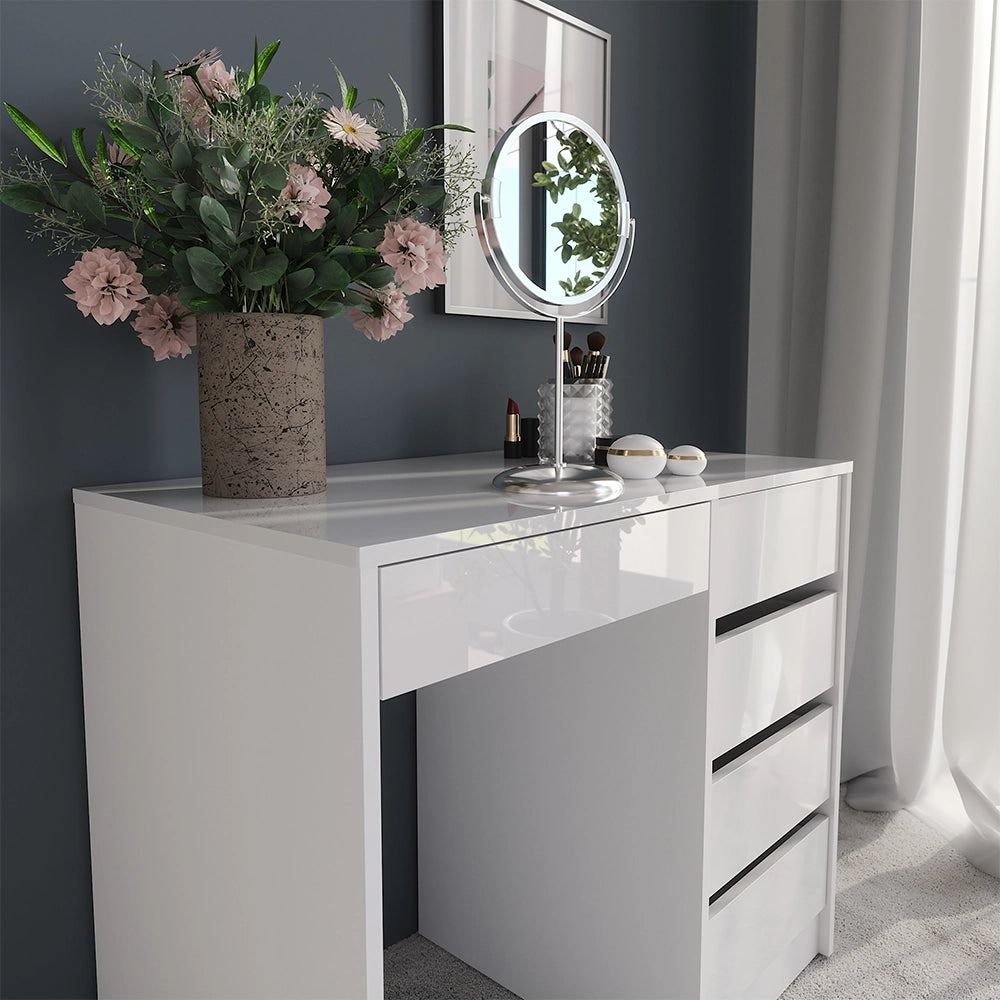 Vicco Tavolo da toeletta Bianco/bianco lucido 89.8 cm