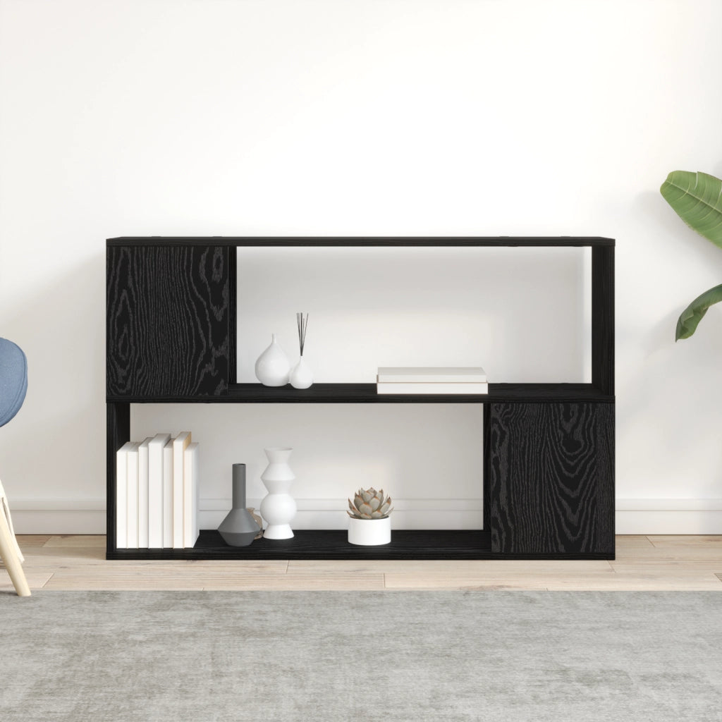 Libreria  Nero Rovere 100x24x63 cm in Legno Ingegnerizzato