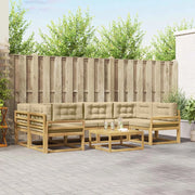 Set di divani da esterno 5 pz Bianco e Beige 3386132