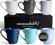Set di 6 Caffettiere in Ceramica Opaca - Grande - Collezione Palmanova (Blu) set di caffettiere