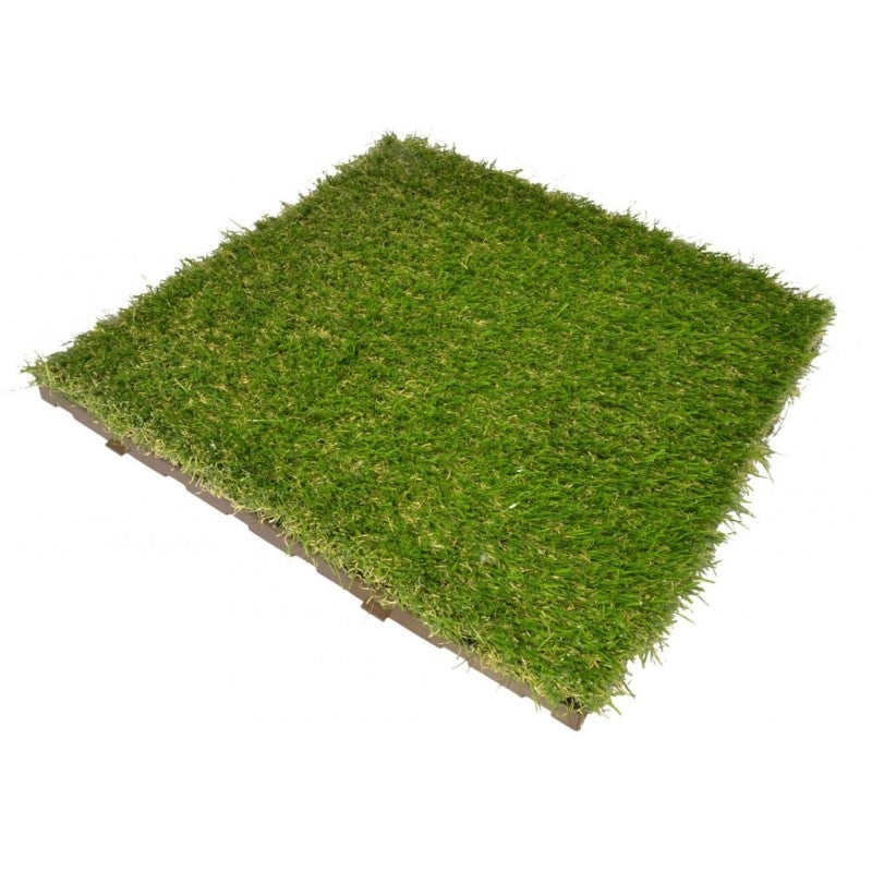 Set 12 Greenplate Piastrelle Modulari in Plastica con Erba Sintetica 37,7 x 37,7 cm