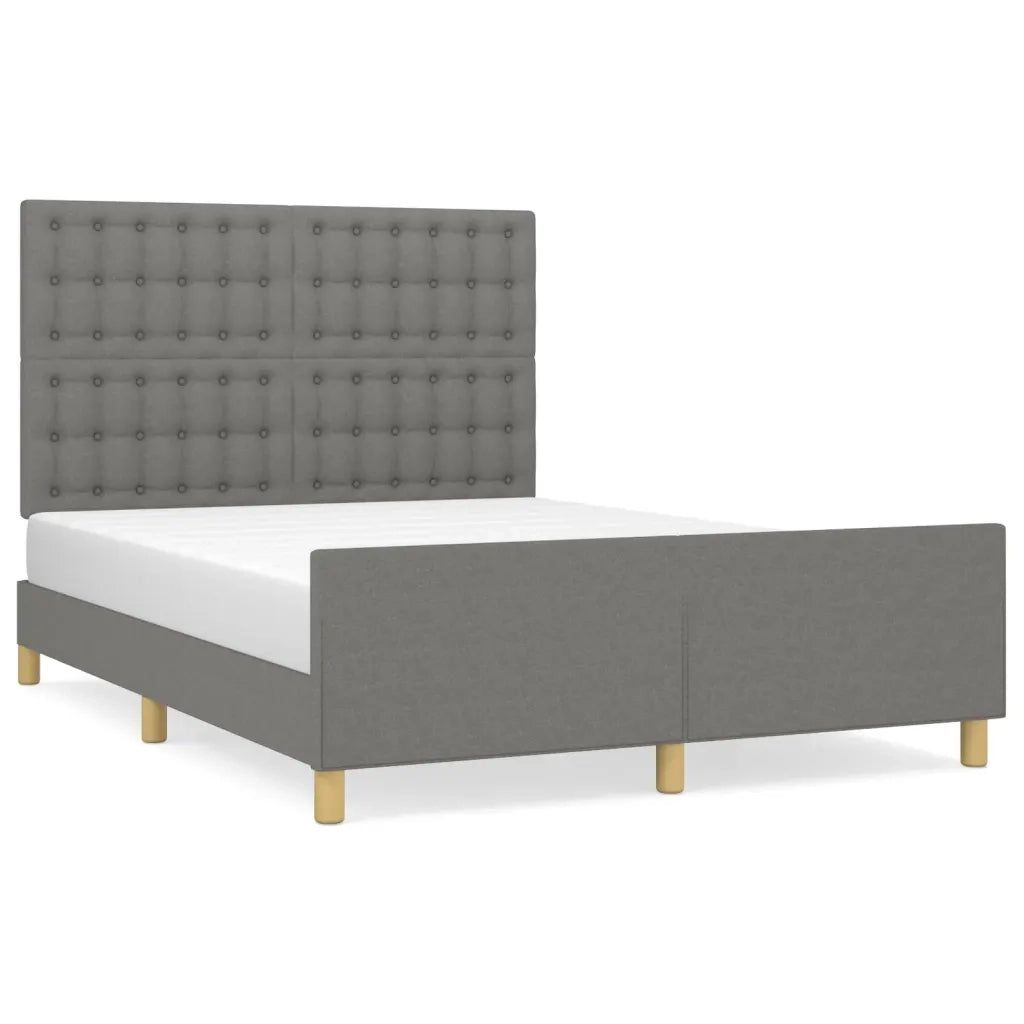 Giroletto con Testiera Grigio Scuro 140x190 cm in Tessutocod mxl 73931