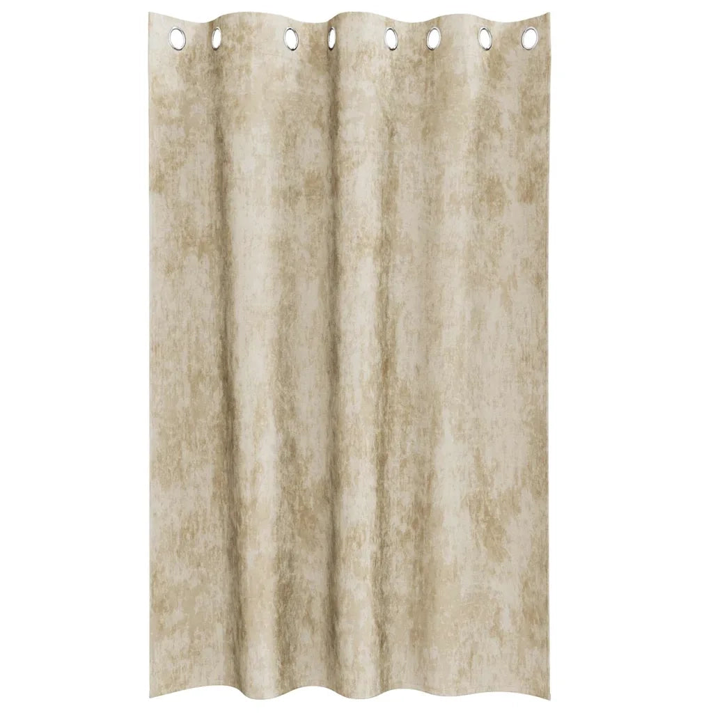Tende in Velluto 2 pz Crema 175 x 140 cm Velluto 4107664