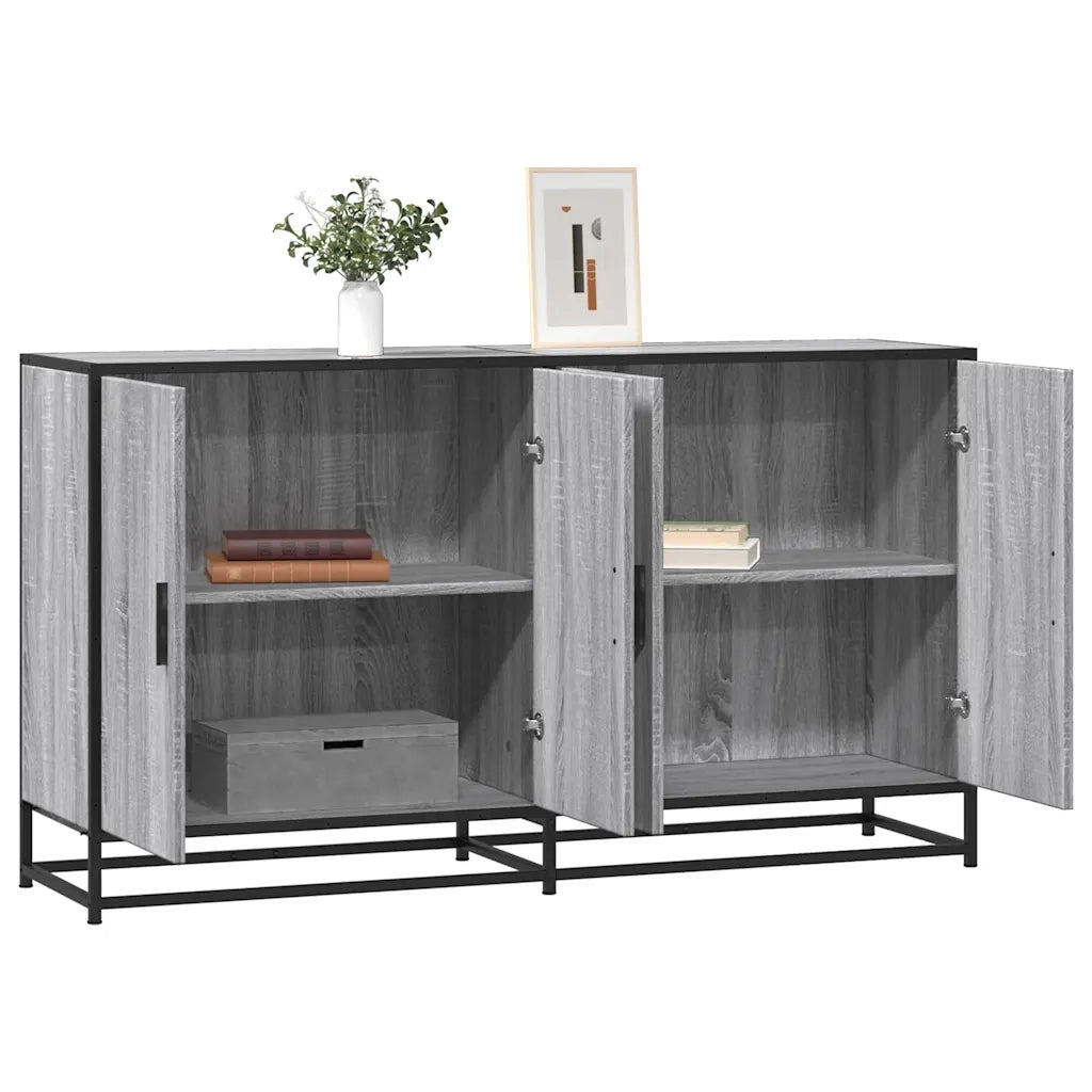 Credenza-Buffet-Armadio da cucina Grigio Sonoma 134x35x76 cm in Truciolato