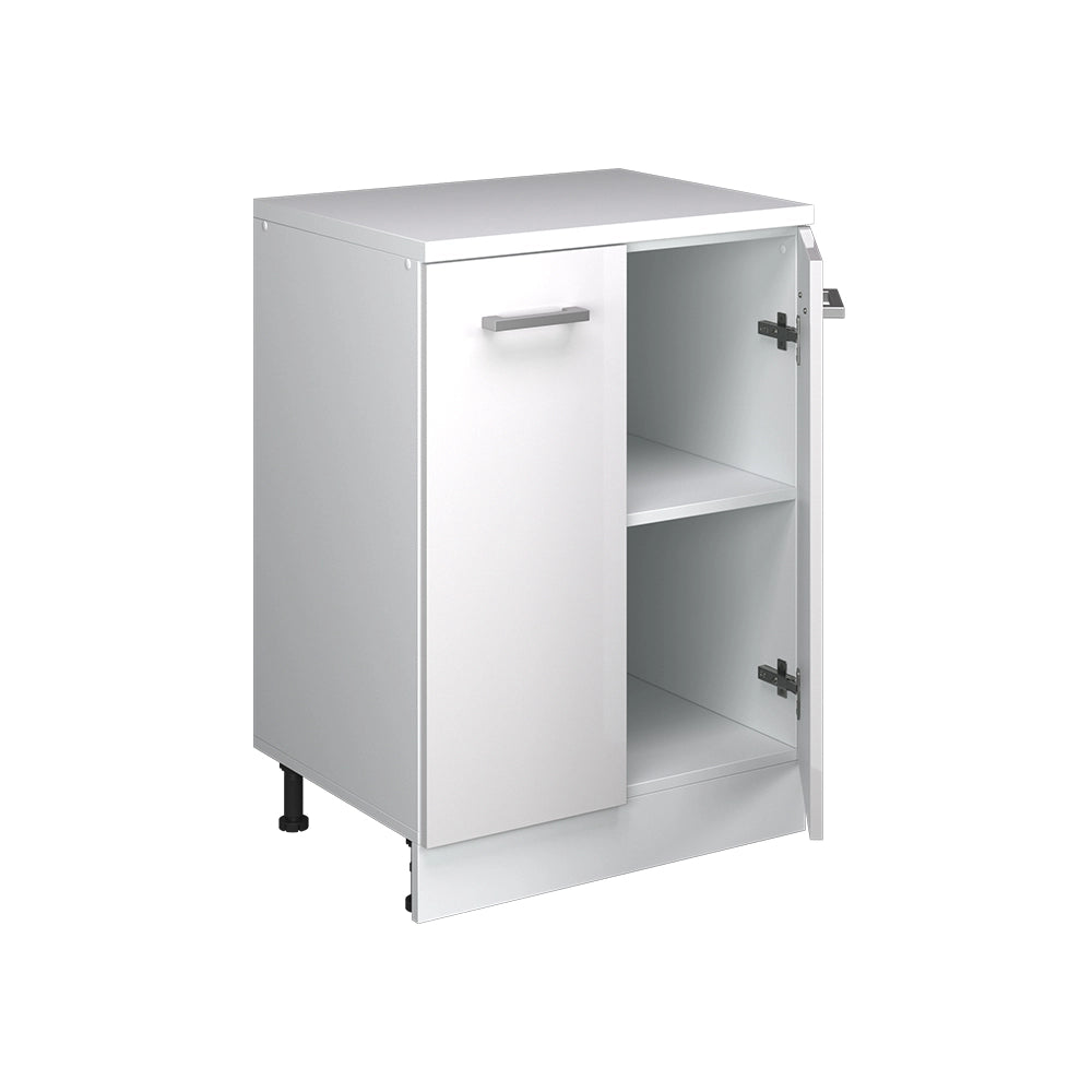 Mobile per mansarda Rion Bianco lucido/Bianco 60 x 83.8 cm senza inclinazione con 2 ante Vicco