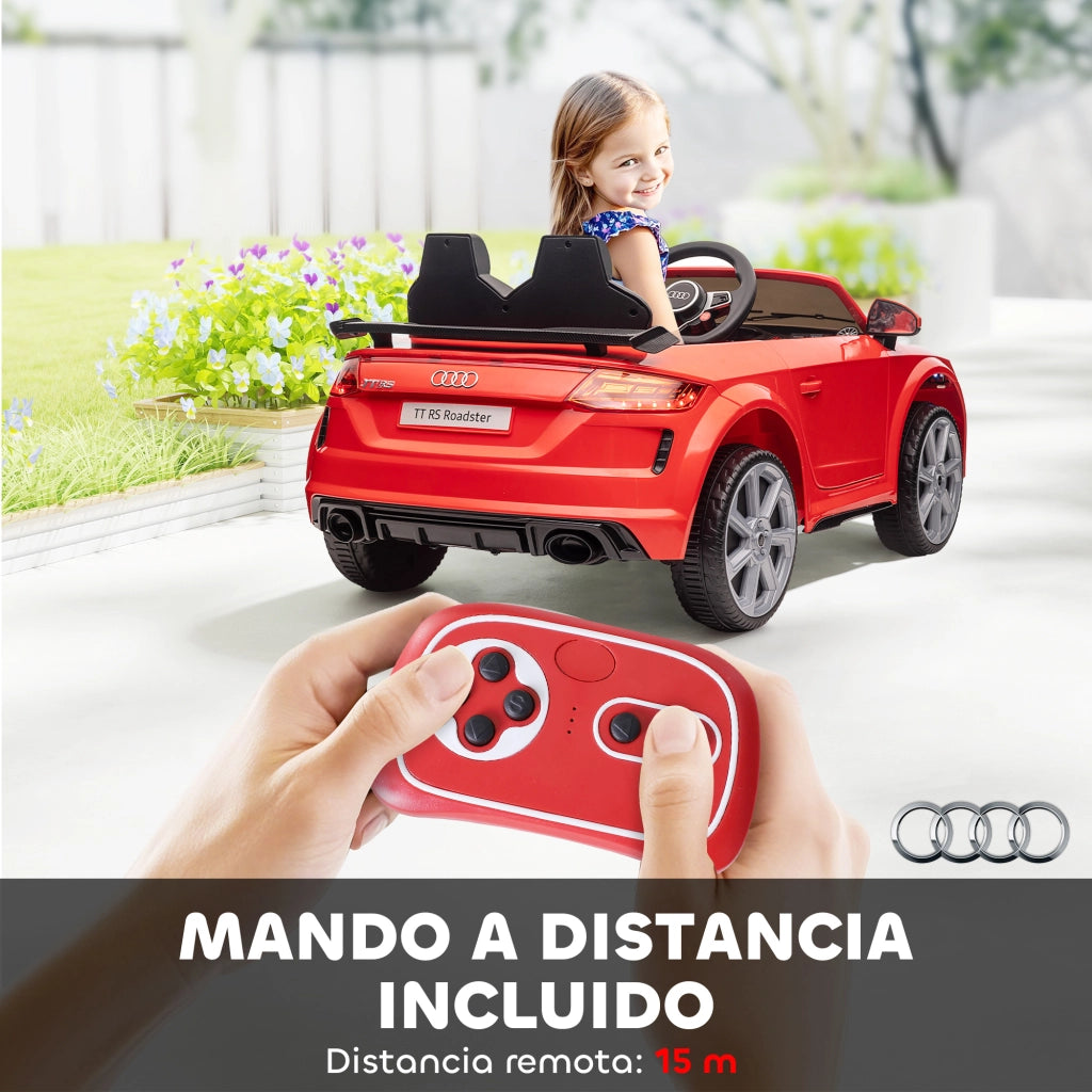 Auto elettrica per bambini Audi TT ¨C zephmum ¨C 102x60x44 cm rosso