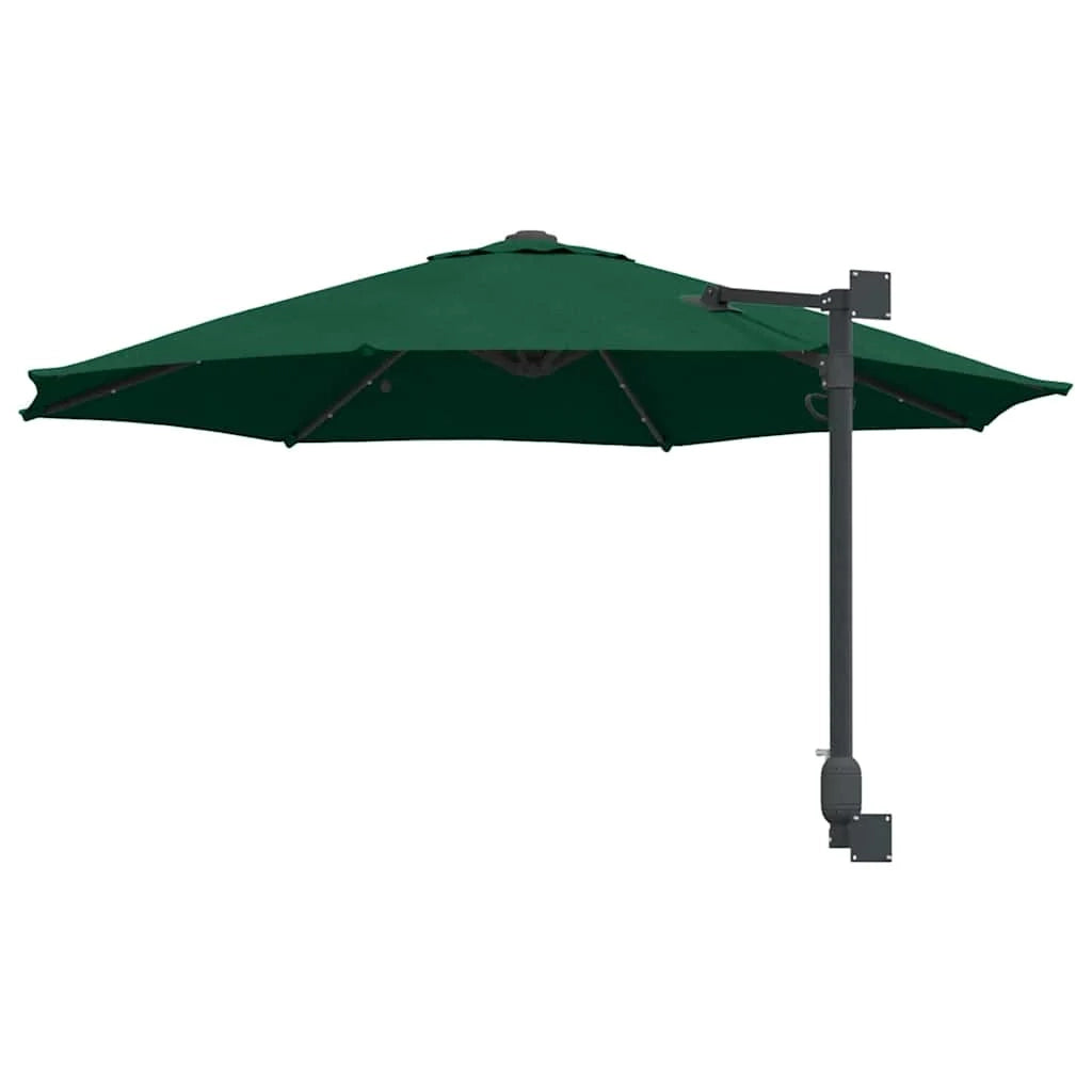 Ombrellone da giardino moderno inclinabile 248 x 248 x 148 cm in poliestere verde 02_0058643