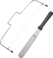 Verdellore per torte, dimensioni: 32 cm + Pallet, destro, dimensioni: 30 cm, acciaio inossidabile/plastica, argento/nero