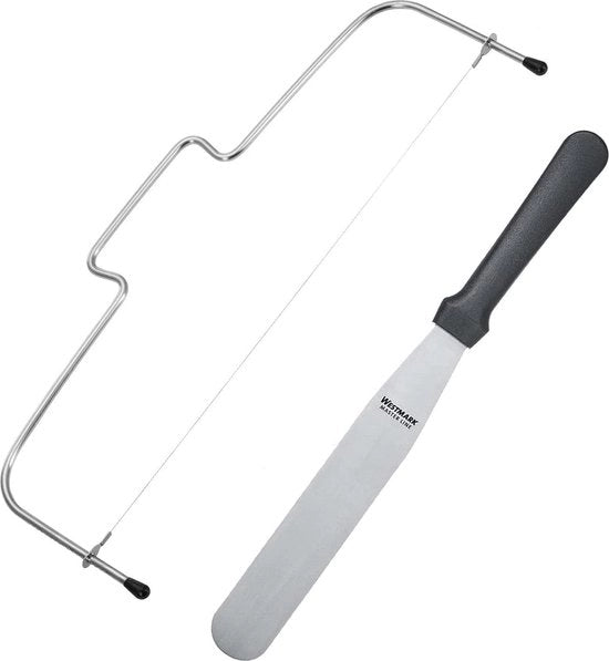Verdellore per torte, dimensioni: 32 cm + Pallet, destro, dimensioni: 30 cm, acciaio inossidabile/plastica, argento/nero