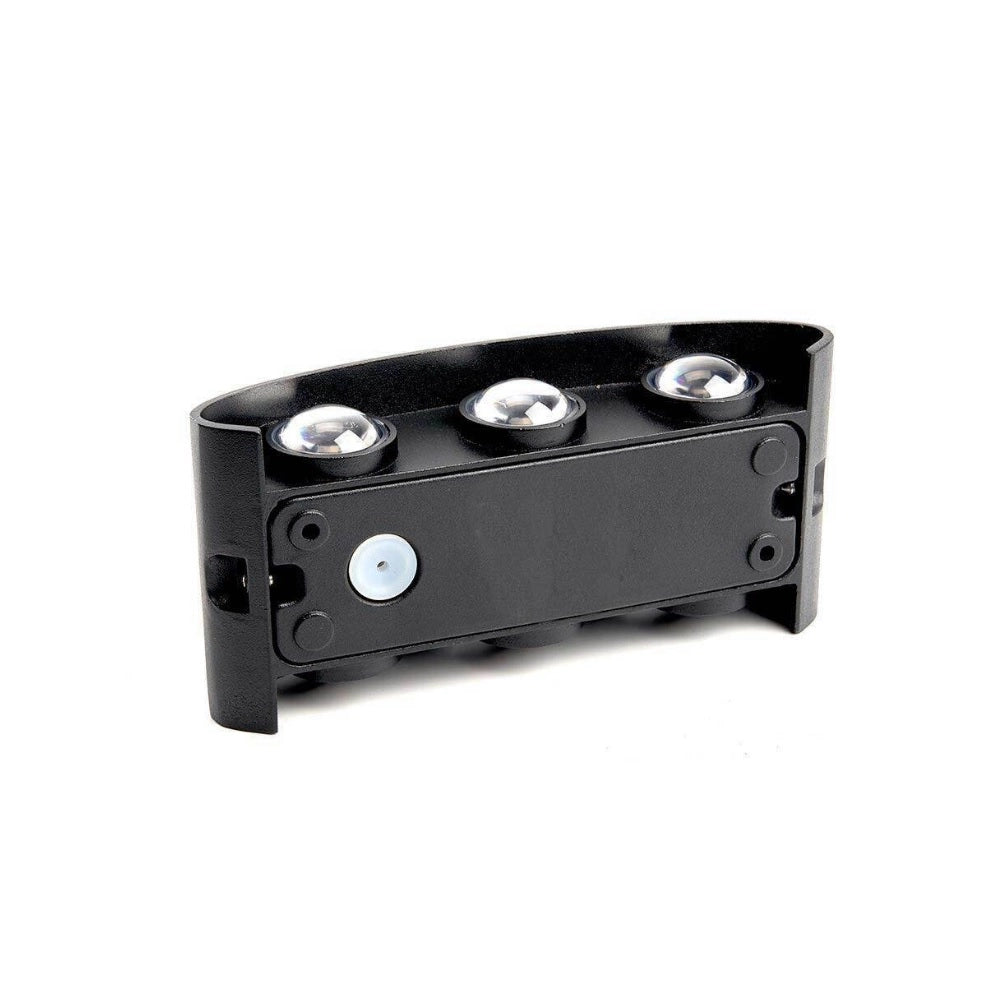 APPLIQUE MODERNA LUCE A LED LAMPADA DA PARETE MURO DA 16W PER ESTERNO NERO LUCE NATURALE 4000K