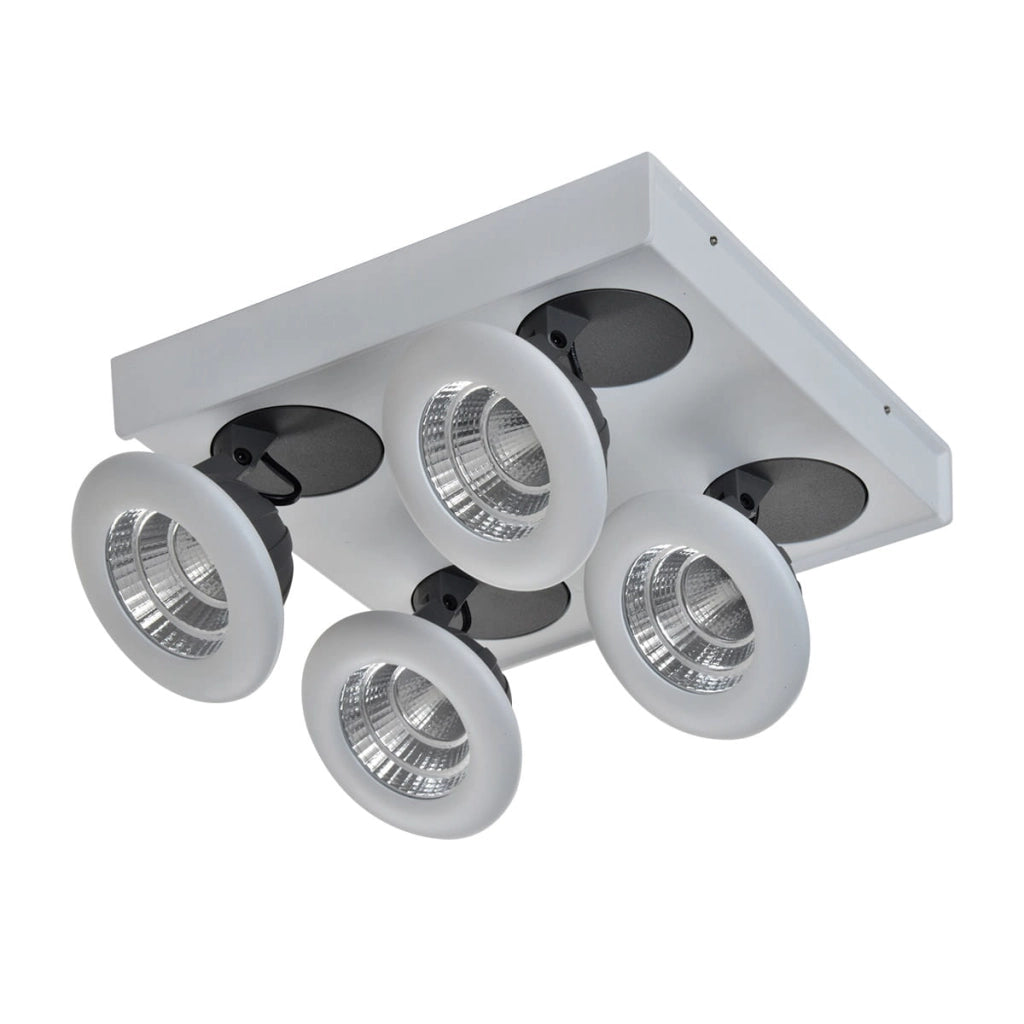 Italux Catalina plafoniera LED bianca 26 cm 4 luci
