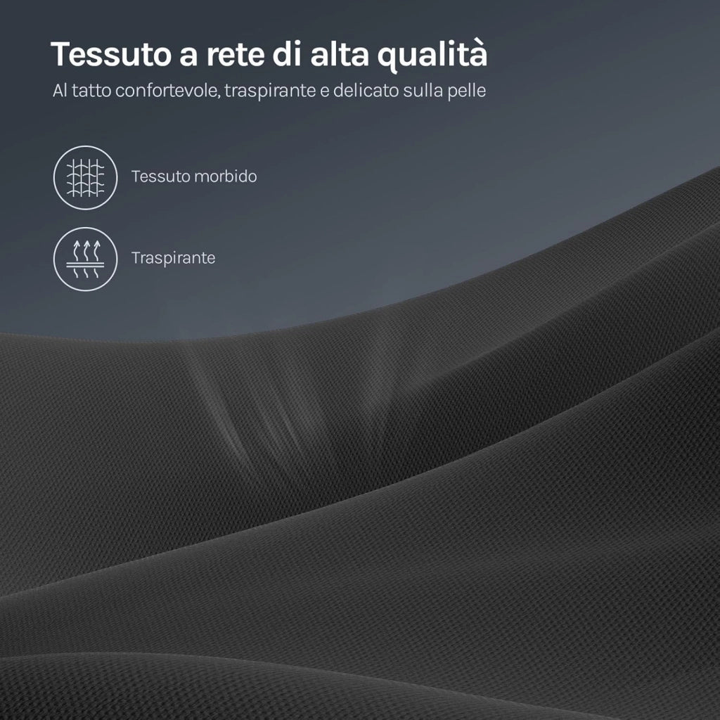 Sedia Gaming con Massaggio, Sedia da Ufficio Ergonomica Girevole Ampia Imbottita per Computer con Cuscino Lombare Massaggiante, Carico 150 Kg, Tessuto a rete, Nero+Bianco