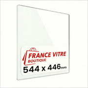 544 x 446 x 4 mm - Vetro per stufa a legna - vetro camino di ricambio - vetro per caminetto resistente al fuoco - France Vitre