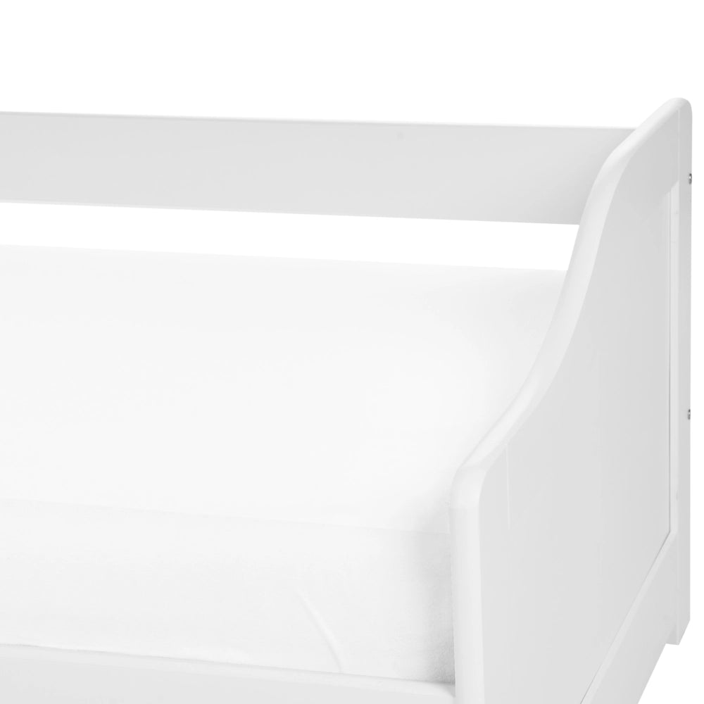 Letto a scomparsa in legno di pino chiaro con struttura in velluto UE misura singola 90 x 200 cm Telaio a doghe Extra Telaio a scomparsa