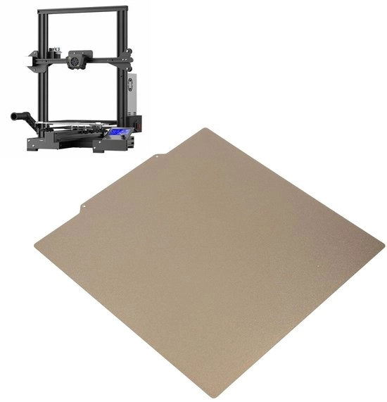 Piastra PEI 320x310mm - Piastra unilaterale in acciaio con superficie PEI - Piastra di costruzione per stampante 3D - Adatto per Ender 3 e CR 10 - Ampia compatibilità - Installazione diretta - Piastra di costruzione per stampante 3D