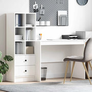 Scrivania con cassetto 2 pcs Bianco 3337369