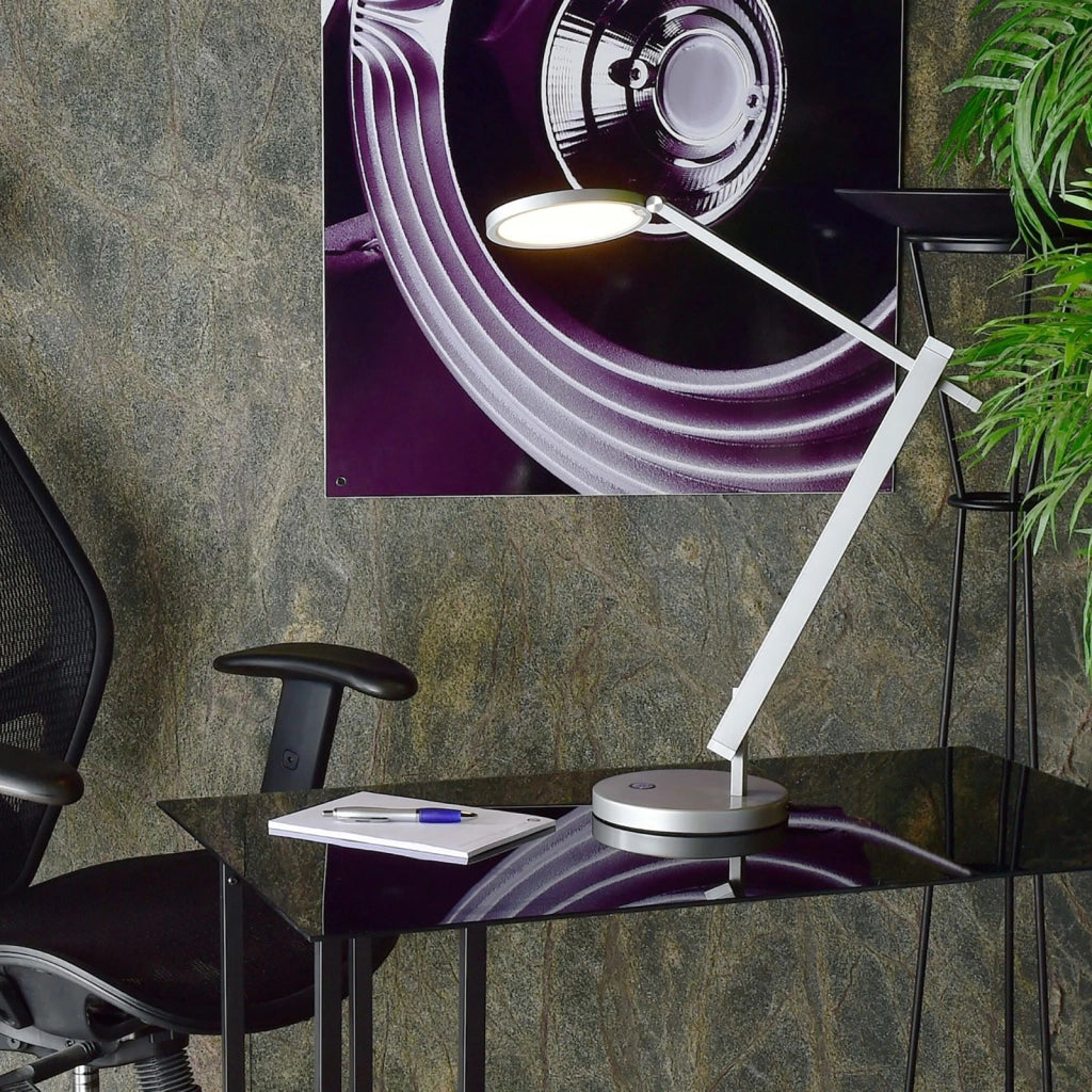 Lampada da tavolo touch LED 12W luce da scrivania ufficio dimmerabile 3000K 230V BIANCO