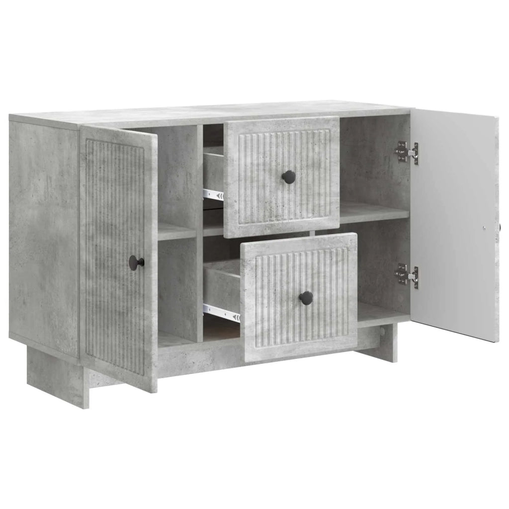 Credenza | Madia | Buffet da pranzo | Armadio da pranzo Grigio Cemento 89 x 34,5 x 60 cm Legno ingegnerizzato