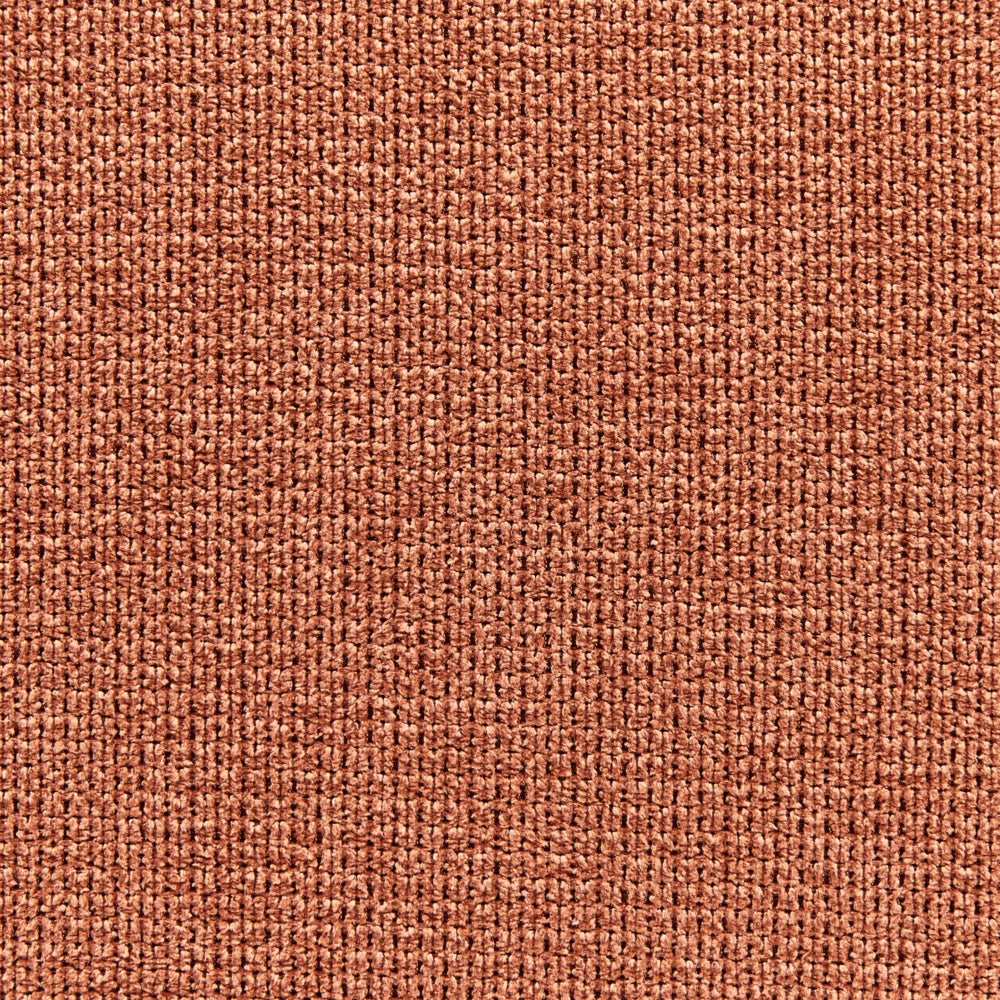 Pouf quadrato con cuscino in tessuto di ciniglia marrone dorato con gambe nere stile moderno retrò