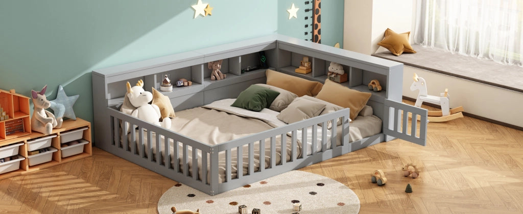DESMIU Divano letto 140 × 200 cm 1 posto con presa, USB e vano contenitore, senza materasso, grigio