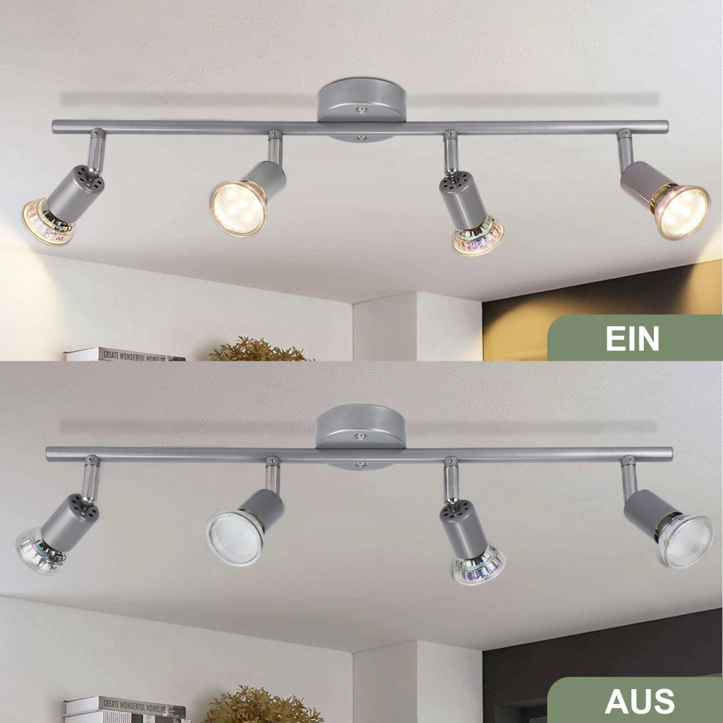 ZMH Faretto da soffitto 4 fiamme GU10 moderni per corridoio con lampadine incluse