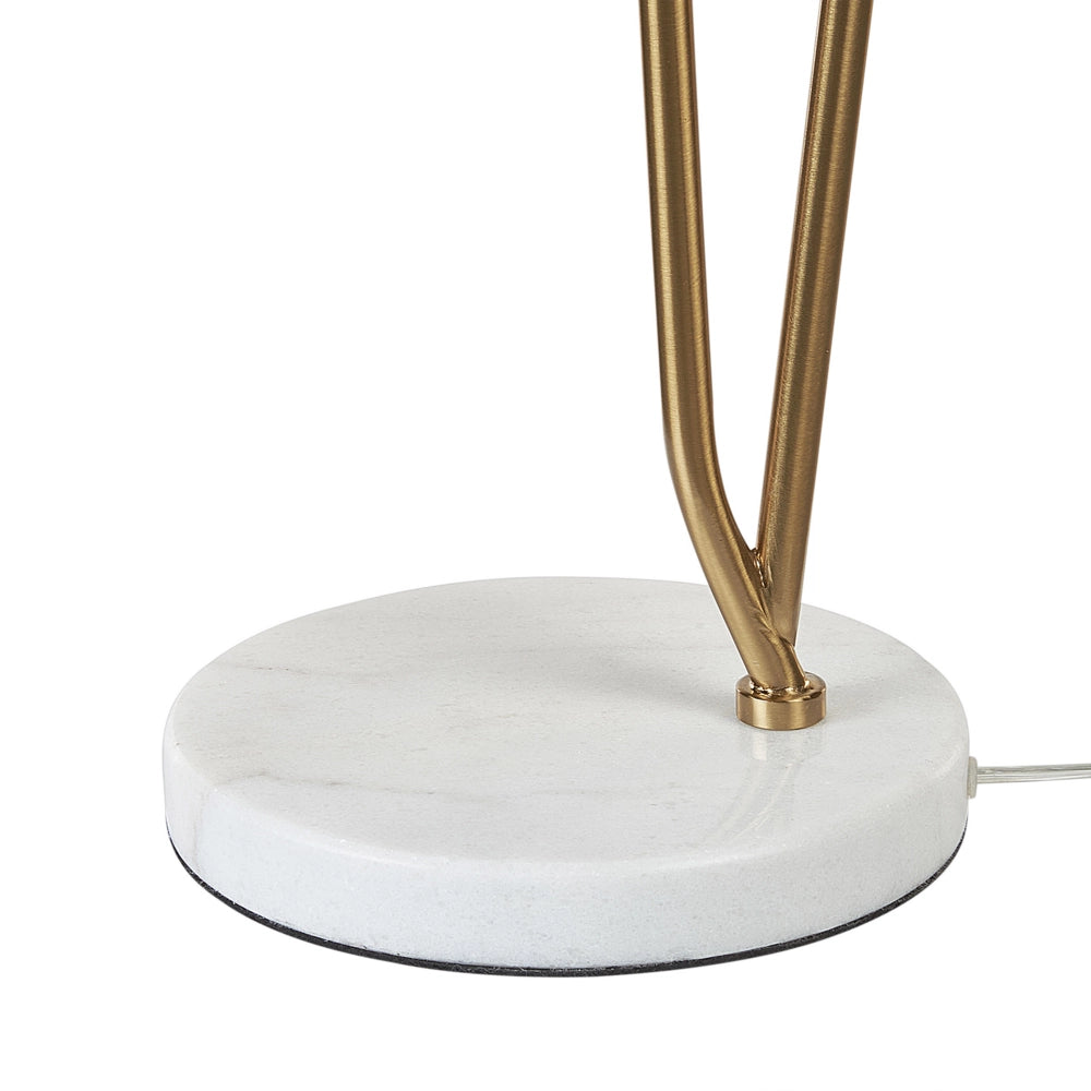 Lampada da tavolo Base in marmo nero e oro Paralume in metallo Ufficio Studio Moderno