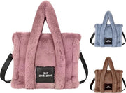 Borsa con imbottitura soffice con chiusura a cerniera - Grande capacità borsa a tracolla regolabile con cinturino - Per donne per shopping, scuola, viaggio al lavoro