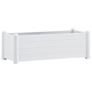 Fioriere | Cassetta per fiori | Letto Rialzato da Giardino in PP Bianco 100x43x35 cm