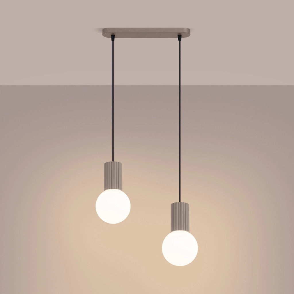 Lampada a sospensione HALO 2L taupe