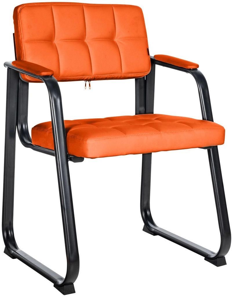 Sedia Visitatore Canada B in Similpelle arancione