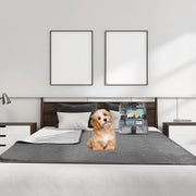 Deconfezionabile deken per cani e gatti, colore Grigio Scuro/Grigio chiaro, dimensioni 102x152cm