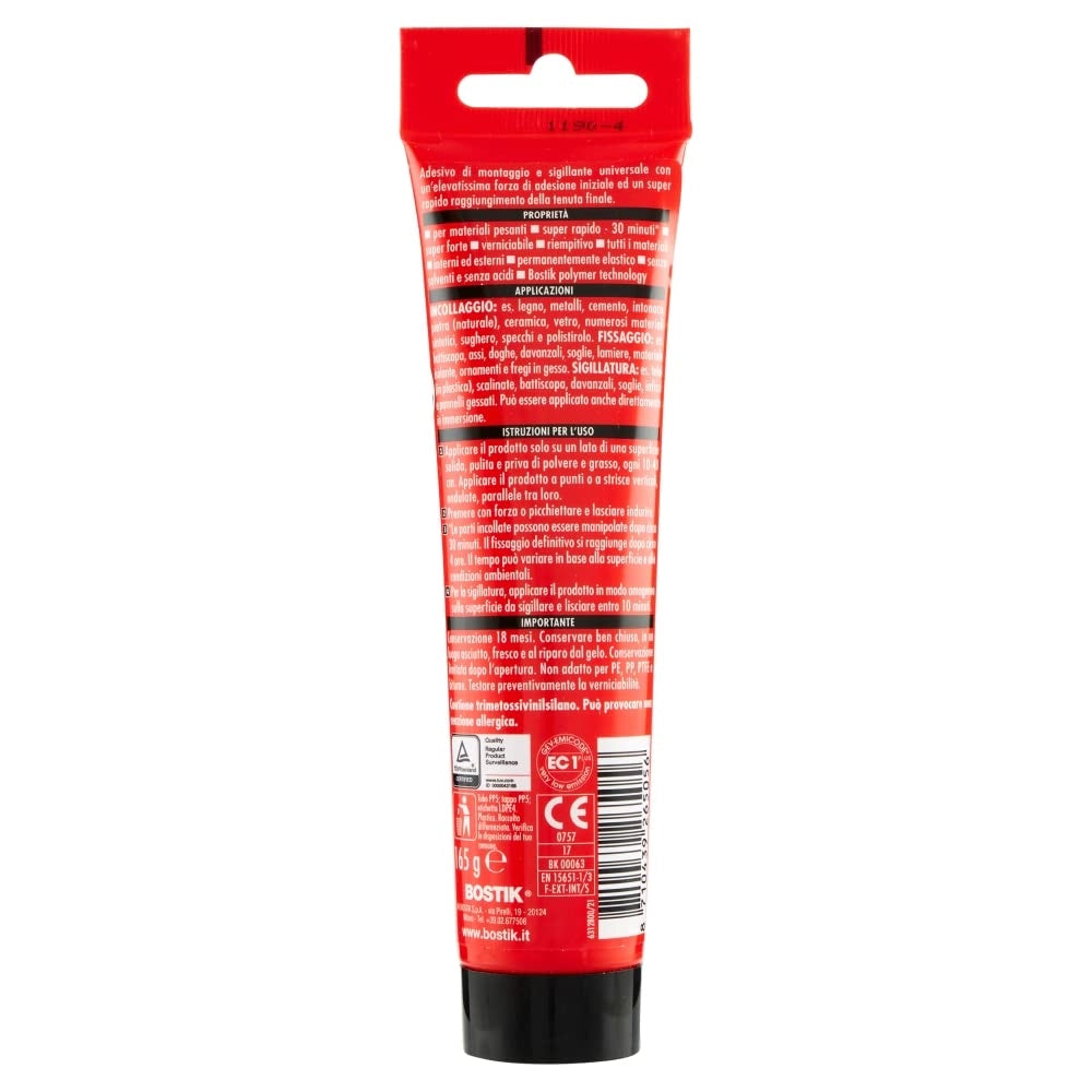 SIGILLANTE 'POLY MAX HIGH TACK EXPRESS BIANCO' BOSTIK 165 gr - Tubetto - BOSTIK