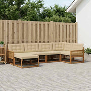 Set di divani da esterno 6 pz Naturale e Beige 3381541