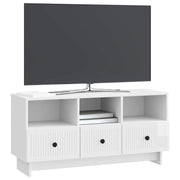 Mobile TV | Armadietto TV | Mobile Porta TV Bianco Lucido 102 x 34,5 x 50 cm Legno ingegnerizzato