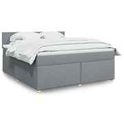 Giroletto a Molle con Materasso Grigio Chiaro180x200 cm Tessuto 3286752