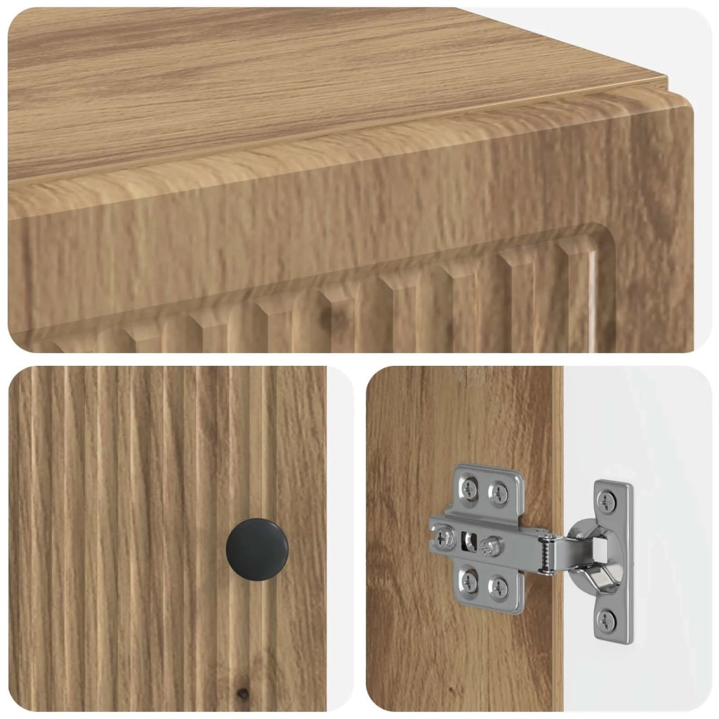 Mobiletto da Bagno EDE Rovere Artigianale 30 x 31 x 80 cm 895954