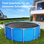 Copertura a bolle d'aria per piscina rotonda Ø 5m nero Protezione isotermica