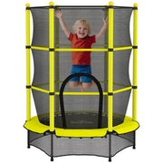 Trampolino Elastico per Bambini ¨C Minimal ¨C Giallo, ?140 cm, con Rete di Sicurezza