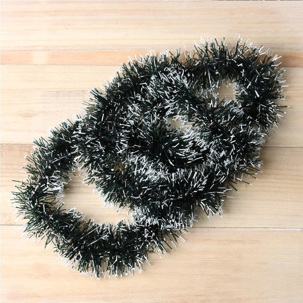 Trade Shop - Ghirlanda Natalizia 2 Mt Filo Verde E Bianco Decorazioni Addobbi Di Natale -