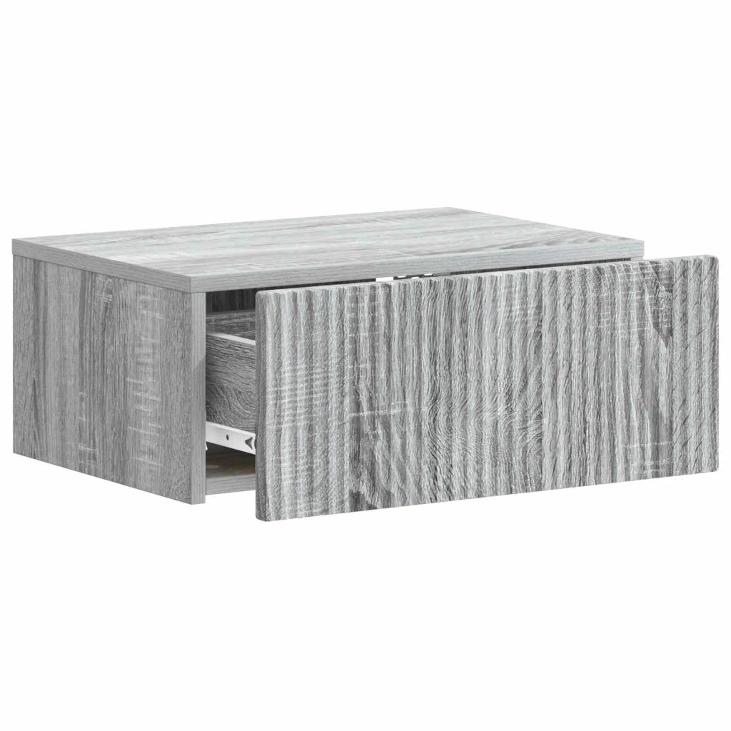 Mobiletto da notte a muro Grigio Sonoma 49 x 34,5 x 20 cm 898457