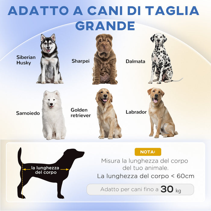 Cuccia per Cani di Taglia Grande Divano con Cuscino Sfoderabile 98x67x25 cm Grigio