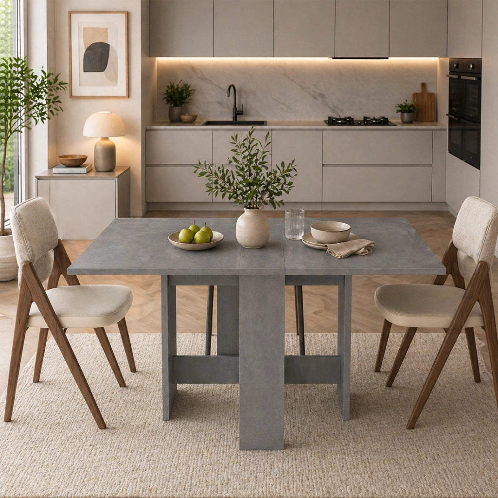 Tavolo consolle allungabile Artemio 30-130x76 cm Salvaspazio Legno Grigio Retro