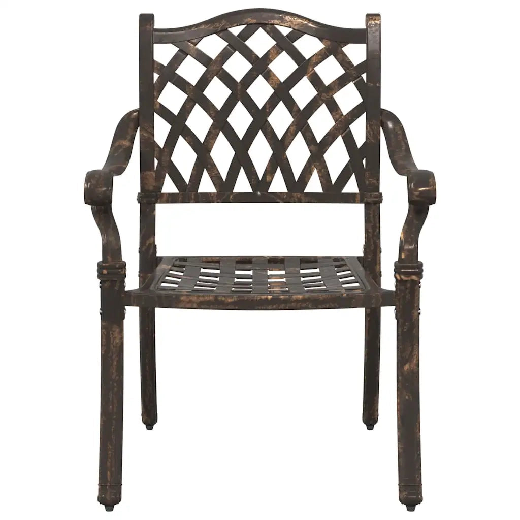 Set di Tavolo da Giardino 3 pcs Bronzo Alluminio pressofuso 3334732