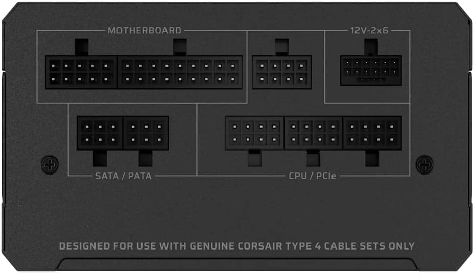 2025 RMe Series, RM1000e, 1000 Watt, ATX 3.1, PCIe 5.1, certificato Cybenetics GOLD, alimentatore completamente modulare