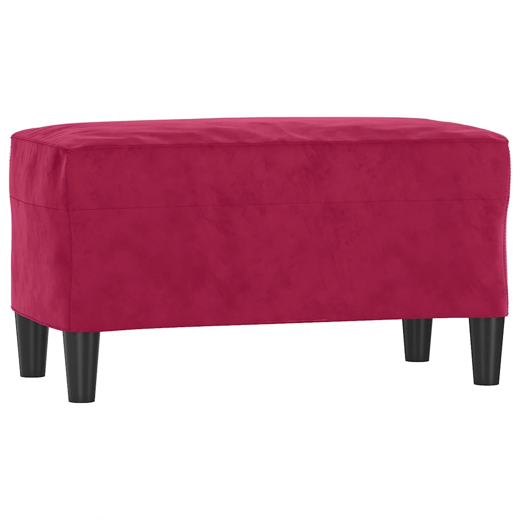 Panca Rosso Vino 70x35x41 cm in Velluto 349401