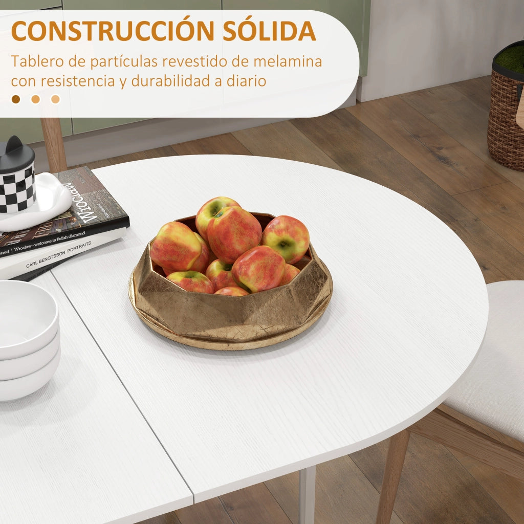 Tavolo da pranzo allungabile ovale ¨C zephmum ¨C 163x80x75 cm bianco