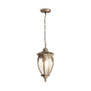 Lampada A Soffitto Classica Da Esterno Alluminio Oro 1 Luce E27 60W Ip44