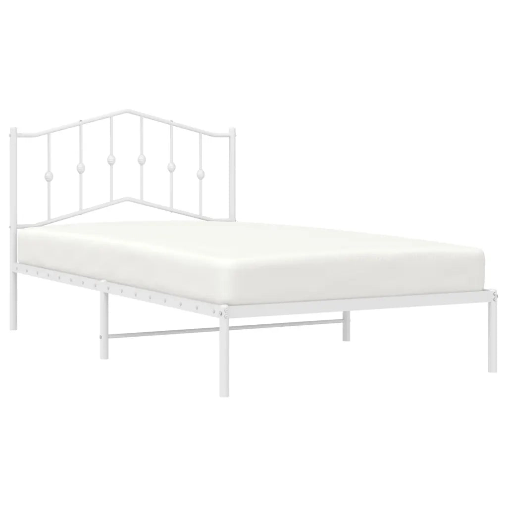 Giroletto con Testiera Metallo Bianco 107x203 cmcod mxl 84288