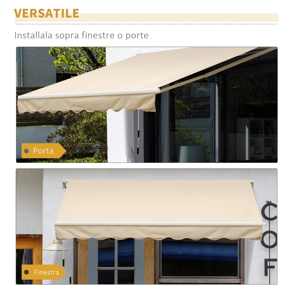 Tenda da Sole Avvolgibile ¨C Minimal ¨C Grigio 3x2.5m